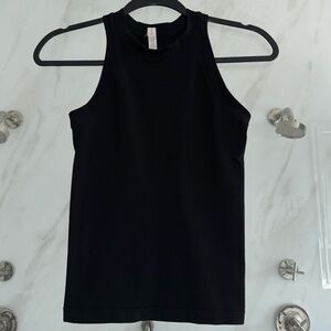Renew Rib Racerback Tank- Black